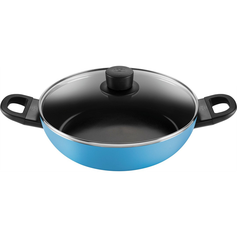 Ballarini - Głęboka patelnia indukcyjna z 2 uchwytami Caprera - 28 cm, Niebieski