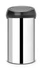 Brabantia - kosz na śmieci Touch Bin - 60 L, stal polerowana - pokrywa czarna
