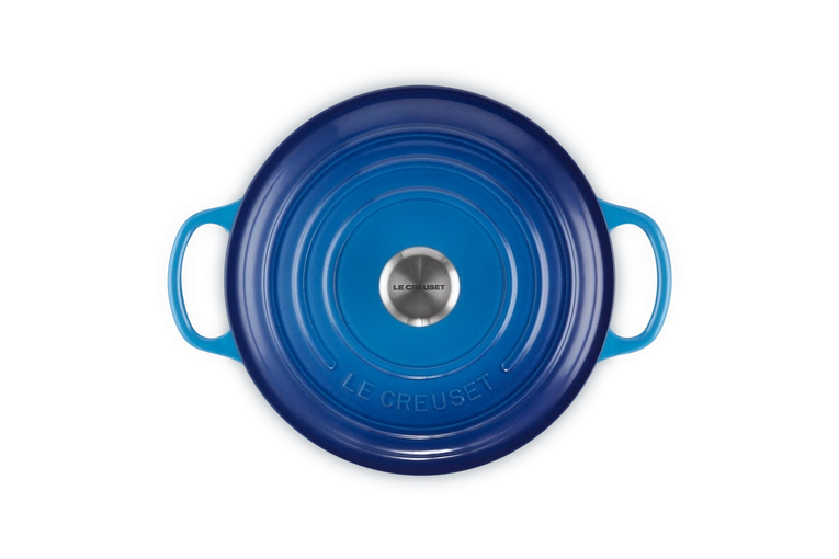 Le Creuset - garnek żeliwny emaliowany Signature 22 cm 3,3 l azure