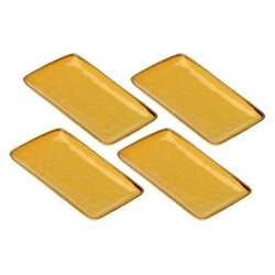 Rose&Tulipani - zestaw 4 tac prostokątnych 20x13 cm Concerto Ocra