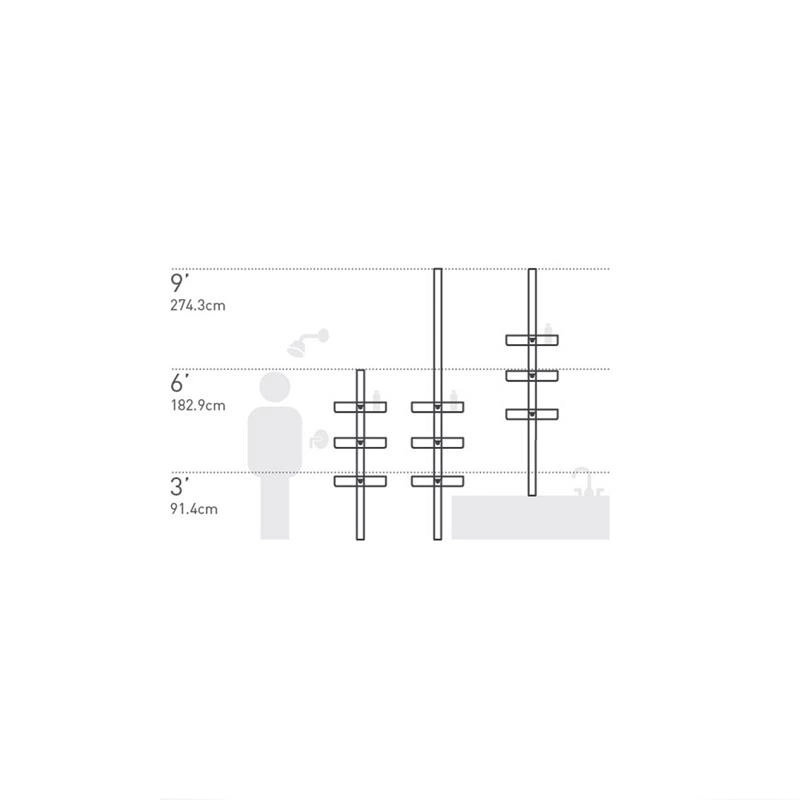 Simple Human - stojak prysznicowy z koszykami