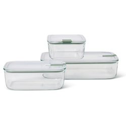Mepal - Zestaw 3 pojemników szklanych na żywność EasyClip 2x1000ml 2250 ml Nordic Sage