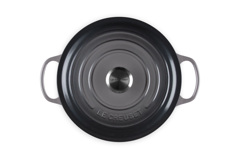 Le Creuset - garnek żeliwny emaliowany Signature okrągła 24 cm 5 l Flint