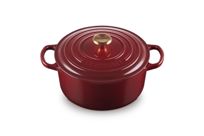 Le Creuset - brytfanna żeliwna emaliowana Signature okrągła 22 cm 3,3 l garnet