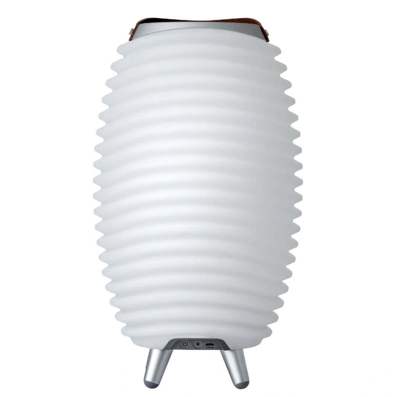 Kooduu - SYNERGY 35 Lampa LED z głośnikiem i coolerem na napoje - 41 x 24 cm, Biały