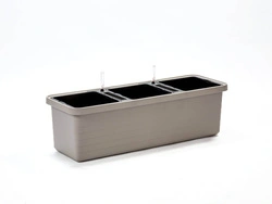 Urbalive - BERBERIS TRIO Donica samonawadniająca 117 x 39 cm, jasnoszary