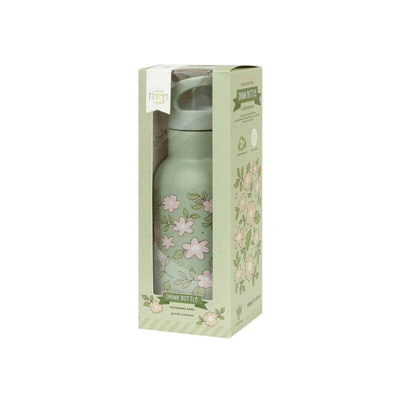 A Little Lovely Company - Kubek ze słomką dla dzieci BLOSSOMS SAGE 350 ml
