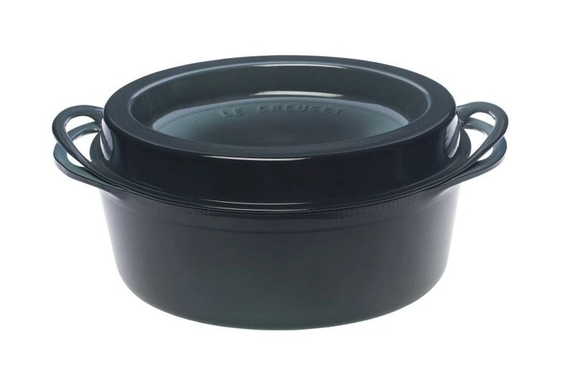 Le Creuset - brytfanna żeliwna emaliowana Signature doufeu owalna 30 cm 5,7 l czarna