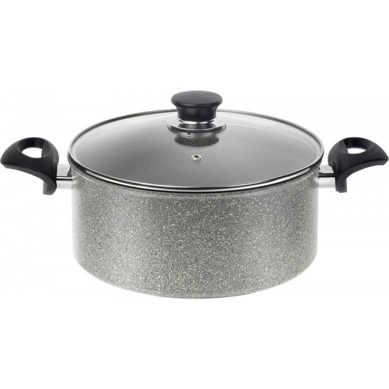 Ballarini - garnek granitowy indukcyjny z 2 uchwytami 24 cm + pokrywka Ferrara