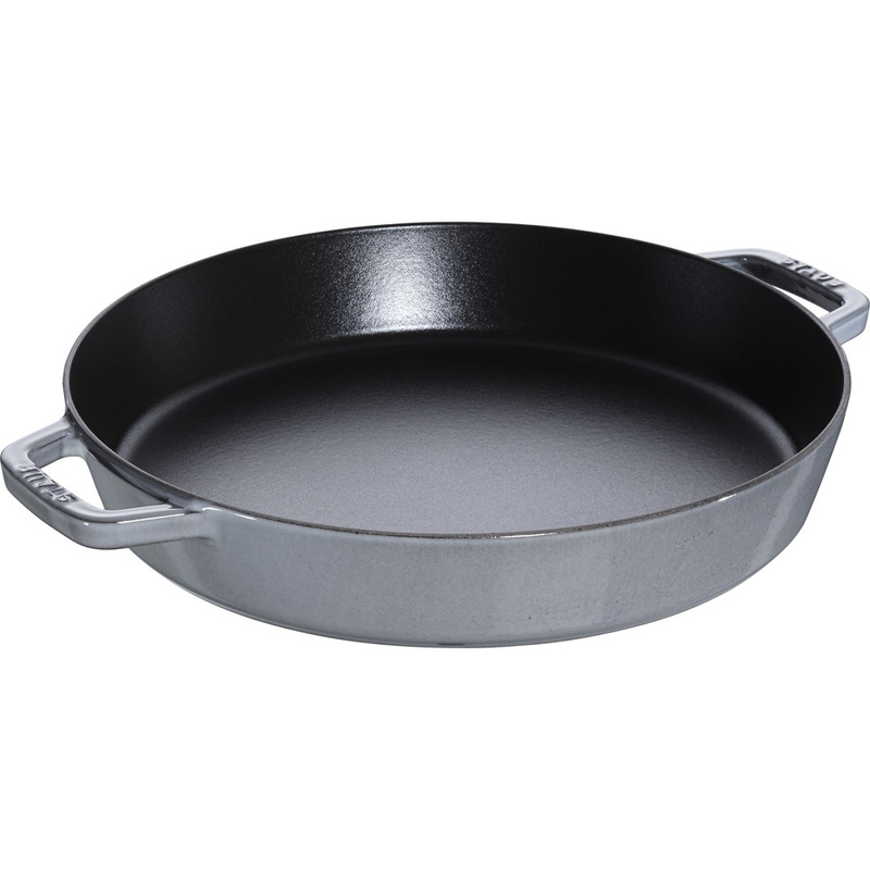 Staub - głęboka patelnia żeliwna 34 cm szara