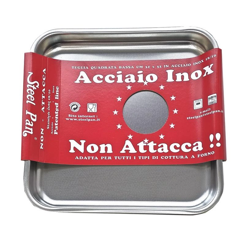 Steel Pan - Forma do pieczenia stalowa z nieprzywierającą teksturą 32x32x6 cm