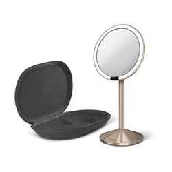 simplehuman - Lustro sensorowe  mini z pokrowcem  różowe złoto