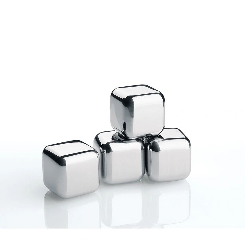 Cilio - stalowe kostki chłodzace w pudełku, 4 szt., 2,5 x 2,5 x 2,5 cm Cool
