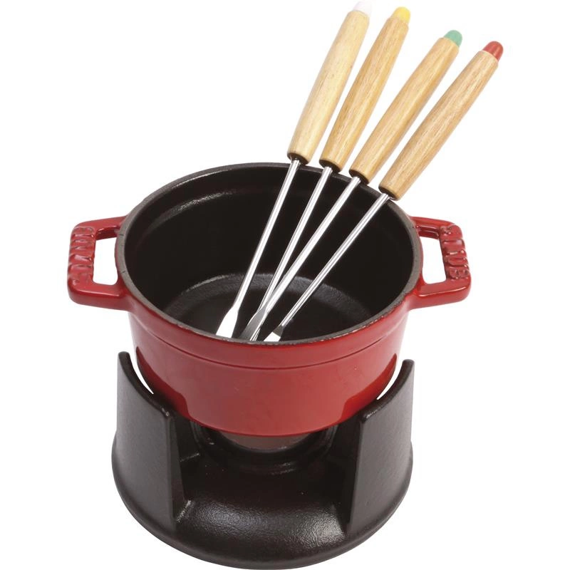 Staub - żeliwne fondue mini czerwone 0,25 l 10 cm