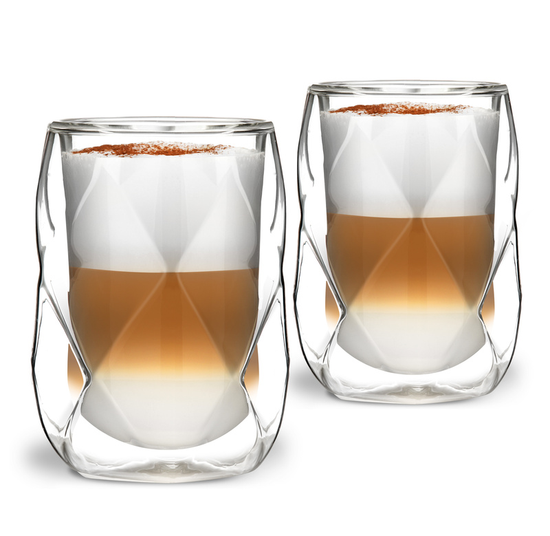 Vialli Design - Komplet 2-szklanek 350ml z podwójną ścianką 350ml Geo
