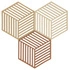 Zone Denmark - Podkładki pod naczynia 3 szt. Hexagon Khaki/Sand/Almond