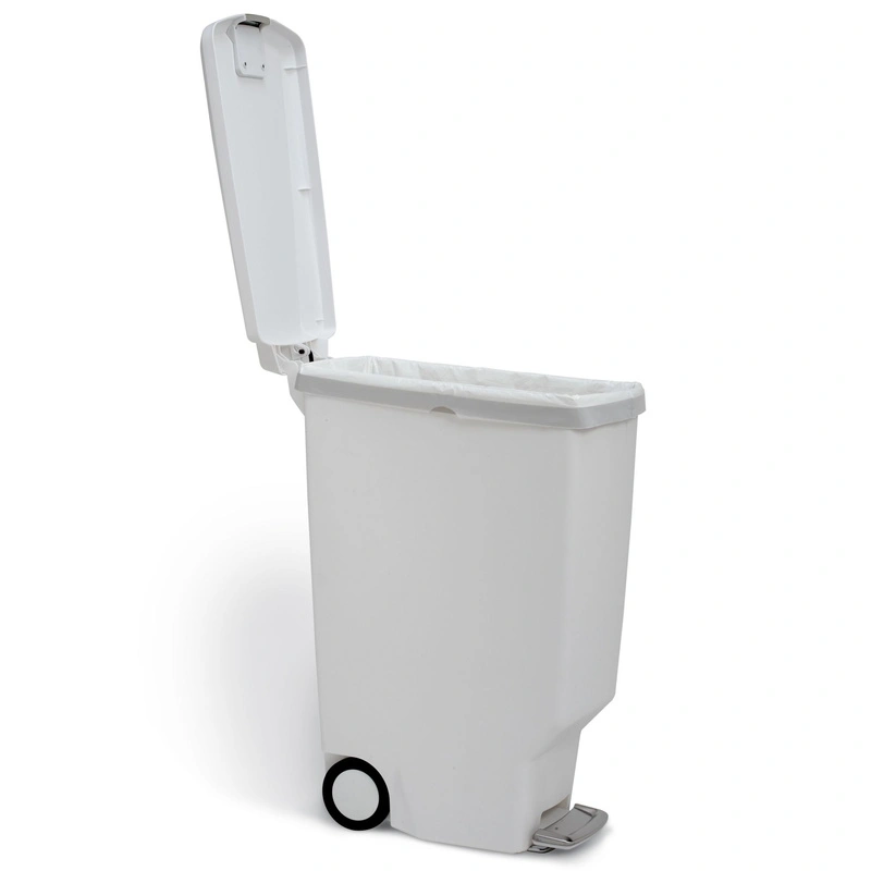 Simple Human - kosz na śmieci 40 l pedałowy Slim biały