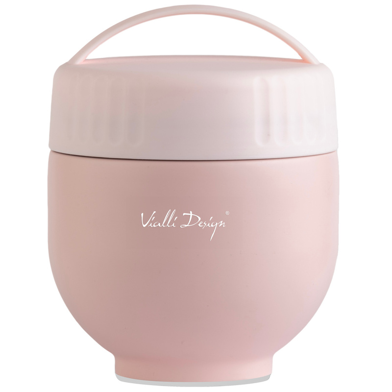 Vialli Design - Termos z pojemnikiem i łyżką Fuori 680 ml różowy