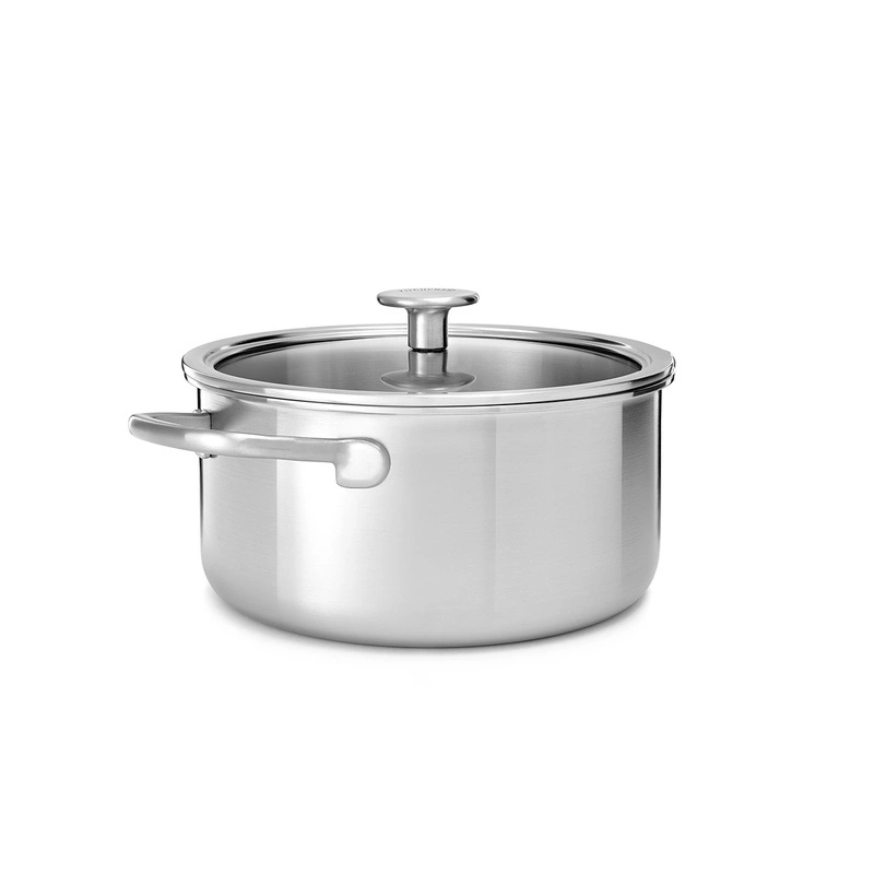KitchenAid - Garnek z pokrywką 3-warstwowy, stalowy - 3,1L