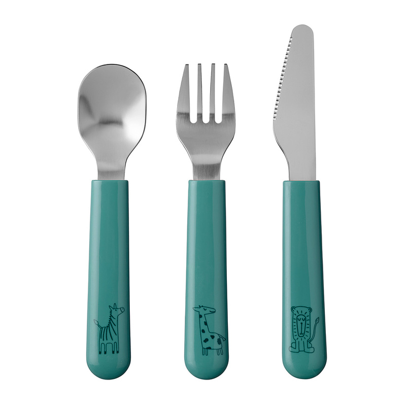 Mepal - Sztućce dziecięce 3-szt. Mio Deep Turquoise