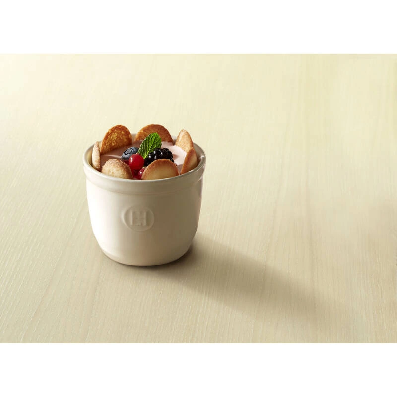 Emile Henry - Zestaw dwóch miseczek do zapiekania typu ramekin - N°8 - biały