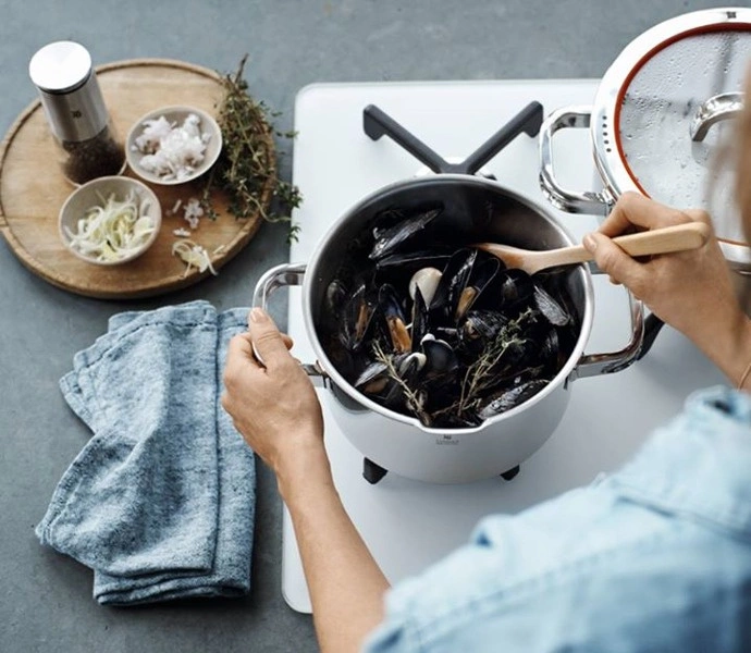 WMF - 5 częściowy komplet stalowych garnków Function 4