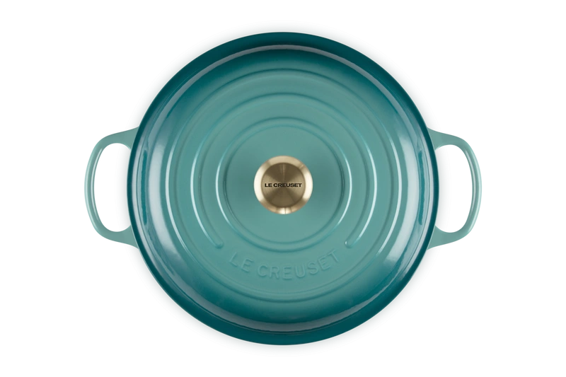 Le Creuset - garnek patelnia Gourmet Signature 30 cm 3,5 l bleu riviera