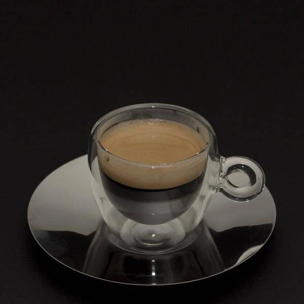 Luigi Bormioli - Filiżanki termiczne do espresso 2 szt. + podstawki