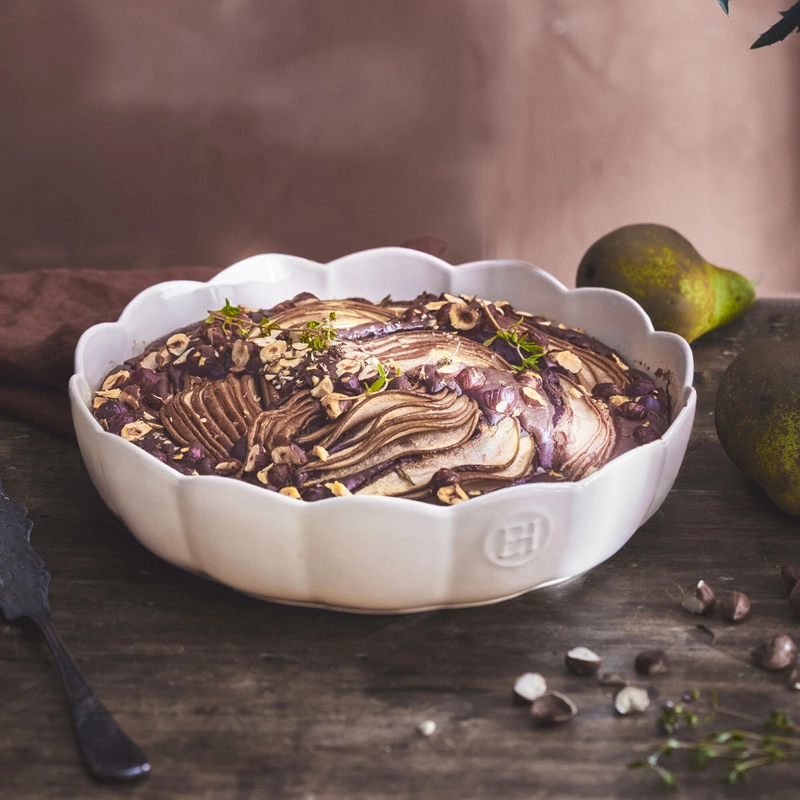 Emile Henry - Okrągłe naczynie do zapiekania 26 cm - różany