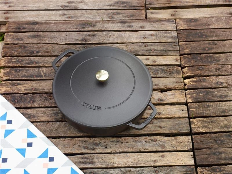 Staub - głęboka patelnia żeliwna Chistera czarna 28 cm