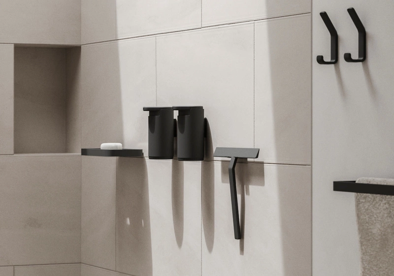 Zone Denmark - Ściągaczka łazienkowa Rim 22 cm Black