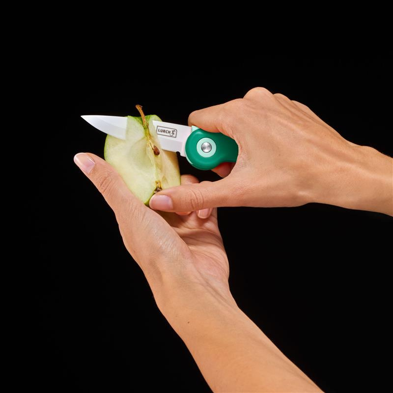 Lurch - składany nóż piknikowy, ceramiczny, 19 cm, zielony