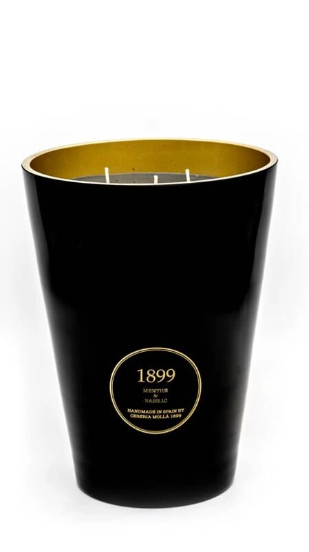 Cereria Molla - Świeca XXL 3,5kg. Menthe and Basilic