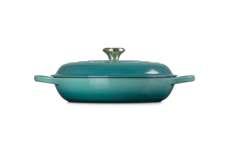 Le Creuset - garnek patelnia Gourmet Signature 30 cm 3,5 l bleu riviera