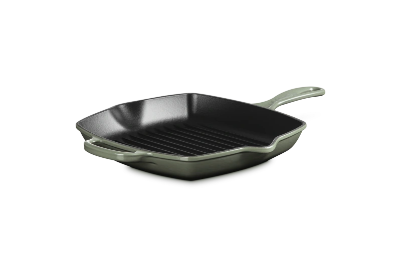 Le Creuset - patelnia żeliwna grillowa z dwoma uchwytami 26 cm thyme