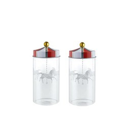 Alessi - Circus- Zestaw dwóch szkanych słoików