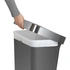 simplehuman - Kosz na śmieci pedałowy Liner Pocket, 45 l; szary