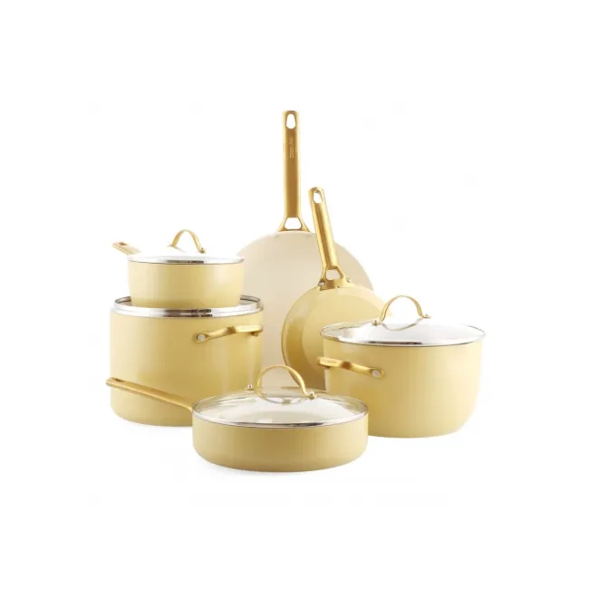 GreenPan - zestaw 10el. Garnków i patelni Padova reserve Light Yellow