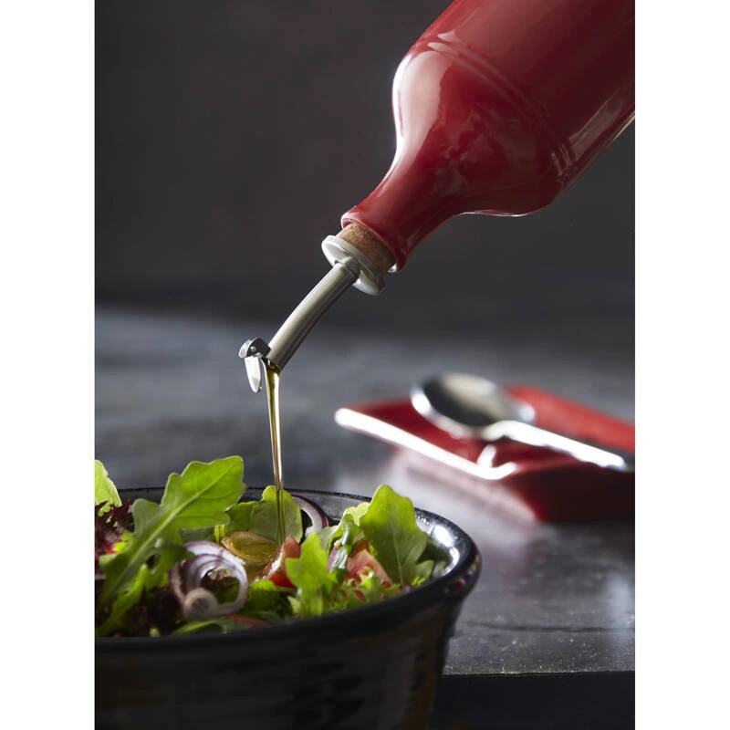 Emile Henry - butelka na ocet lub oliwę czerwona 450 ml
