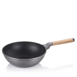 Kela - wok z powłoką nieprzywierającą, aluminium/drewno bukowe, śred. 30 cm, 5,0 l Vitana