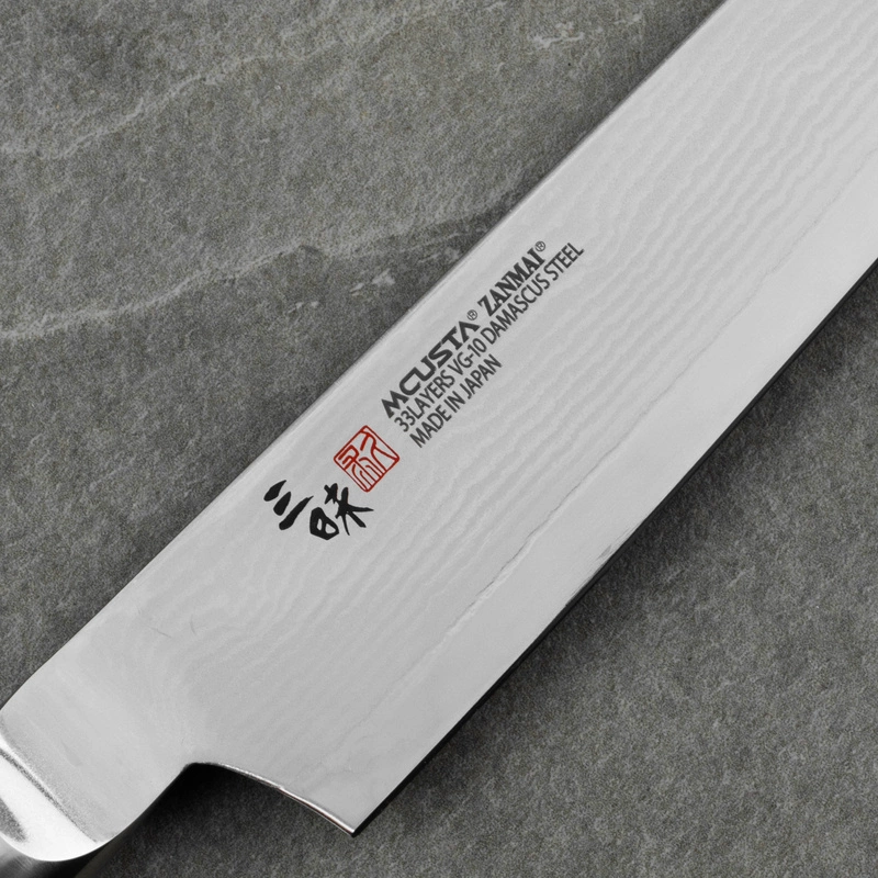 Mcusta Zanmai - Classic Damascus Pakka Nóż Sujihiki 24cm