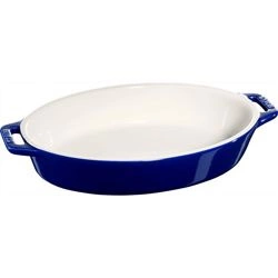 Staub - owalny półmisek ceramiczny 1.1 l, niebieski