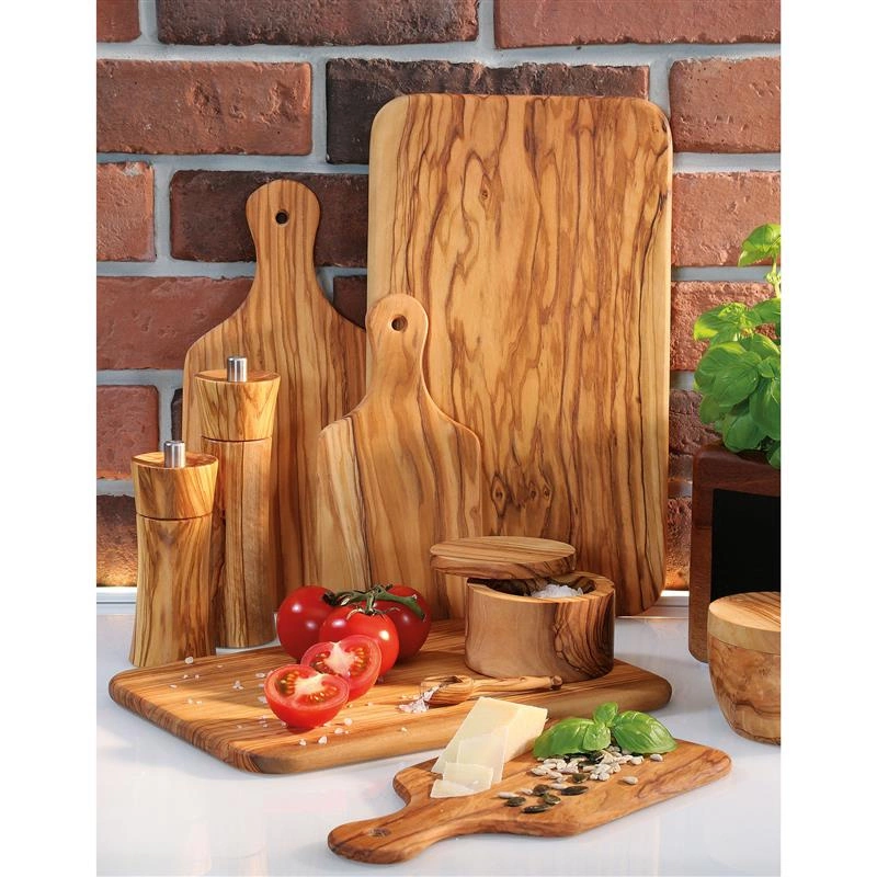 Zassenhaus - deska do krojenia z rączką, drewno oliwne, 22 x 11 x 0,9 cm