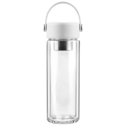 Vialli Design - Butelka z podwójną ścianką i zaparzaczem Fuori 350 ml biała