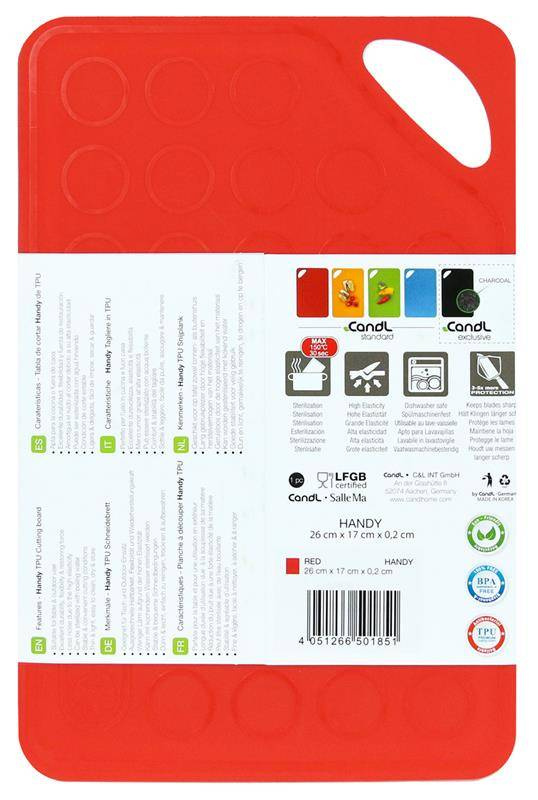 CandL - Mata kuchenna do krojenia 26x17 czerwona