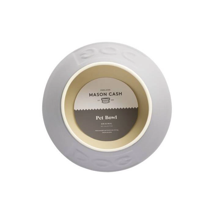 Mason Cash - Miska 21cm. dla psa, szara, Non Tip Lettered