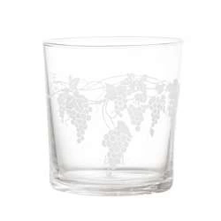 La Porcellana Bianca - zestaw 6 szklanek z grubym dnem winogrono 350 ml Babila