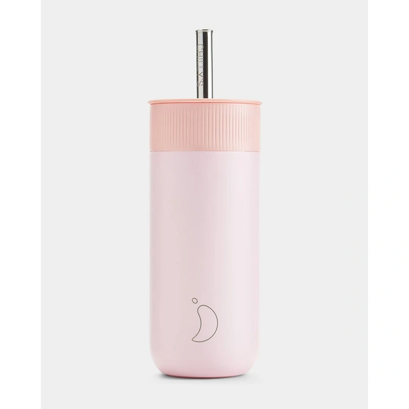 Chilly's Bottles - Termiczny kubek 2w1 ze słomką | 500ml | Różowy