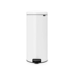 Brabantia - Kosz pedałowy NewIcon 30 l biały, wiaderko metalowe