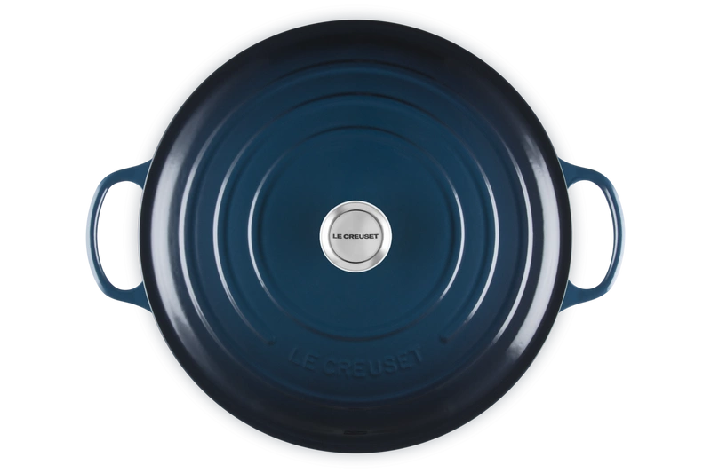Le Creuset brytfanna żeliwna emaliowana Signature okrągła 34 cm 12 l nuit